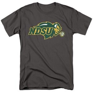 North Dakota State University Bison Logo Unisex Adult T-Shirt Charcoal X-Large